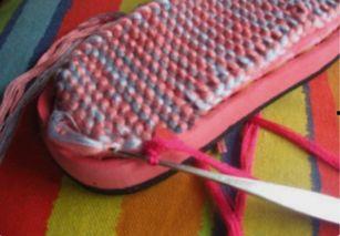 如何钩成人凉鞋图片视频